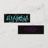 Floating Diamonds Makeup Salon Nails Eyelashes Mini Visitenkarte (Vorne/Hinten)