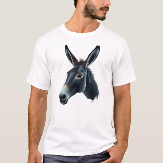 Floating Donkey Face Art T-Shirt
