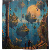 Floating Dreamscapes: Surreal Sky Islands Duschvorhang (Vorderseite)