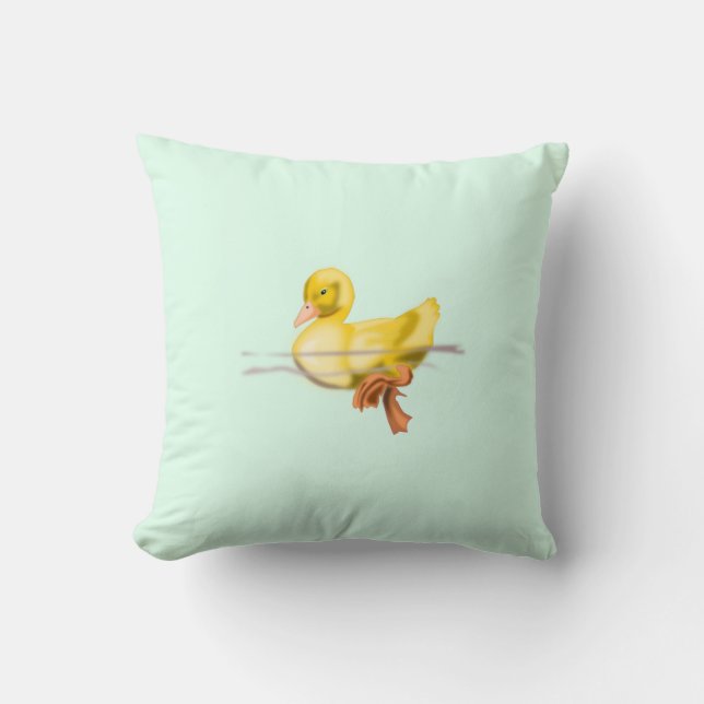 Floating Duck Throw Kissen (Vorderseite)