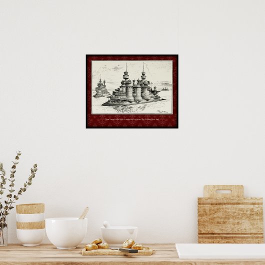 Floating Dungeons Poster - Albert Robida, 1893 (Küche)