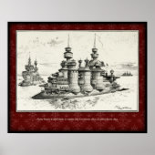 Floating Dungeons Poster - Albert Robida, 1893 (Vorne)