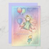 Floating Fairy and Cat Matching Danke Karten (Vorne/Hinten)