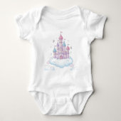 Floating Fairy Castle - Whimsical Kids's Fantasy Baby Strampler (Vorderseite)