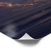 Floating Fantasy Castle Cloud Beams Glow Poster (Ecke)