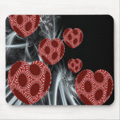 Floating Fantasy Fraktal Art Hearts Mousepad (Vorne)