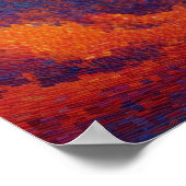 Floating Figure Pointillism Dream Sky Poster (Ecke)