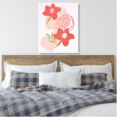 Floating Floral Boho Leinwanddruck (Insitu (Schlafzimmer))