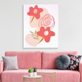 Floating Floral Boho Leinwanddruck (Insitu (Wohnzimmer))