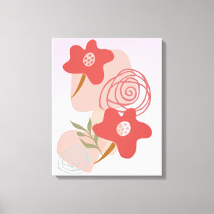 Floating Floral Boho Leinwanddruck