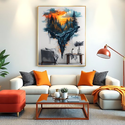 Floating Forest Dreamy Poster