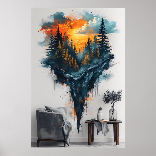 Floating Forest Dreamy Poster (Vorne)