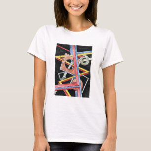 Floating Formen Handgemalt Moderne geometrische Ku T-Shirt