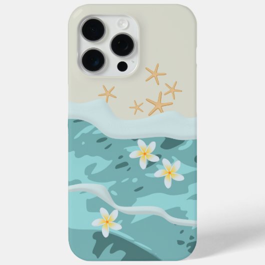 Floating Frangipanis auf Beach Wave Meet Starfish Case-Mate iPhone Hülle (Rückseite)