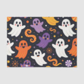 Floating Friendly Ghosts and Confetti Halloween Seidenpapier (Vorderseite)