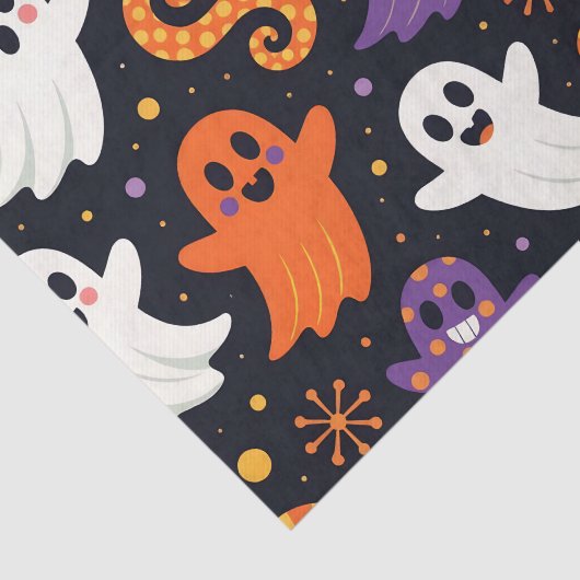 Floating Friendly Ghosts and Confetti Halloween Seidenpapier (Ausschnitt)