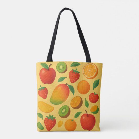 Floating Fruits - Lebhaftes Sommermuster Tasche (Rückseite)