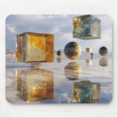 Floating Geometric Marvels Over Water Mousepad (Vorne)