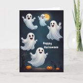 Floating Ghosts Halloween Art Karte (Vorderseite)