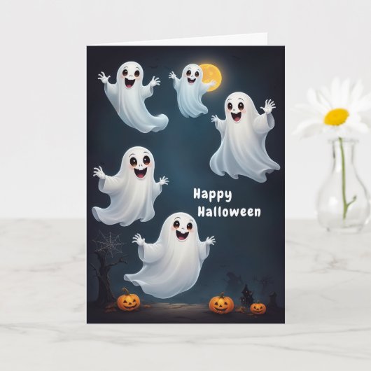 Floating Ghosts Halloween Art Karte (Kleine Pflanze)