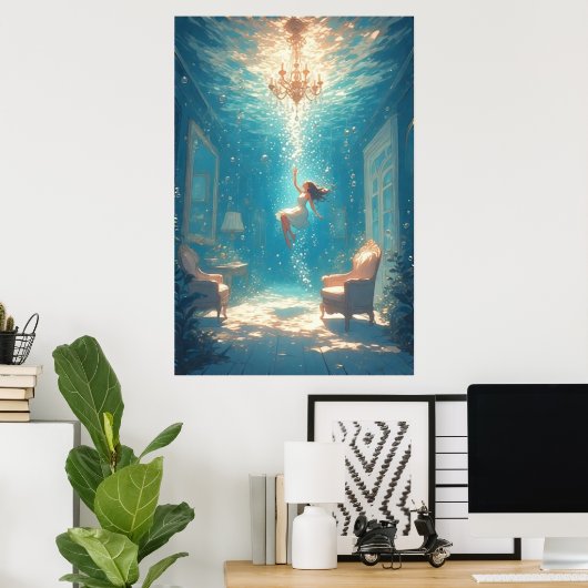 Floating Girl Poster (Heimbüro)