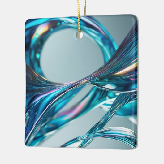 Floating Glass Water Keramikornament (Links)