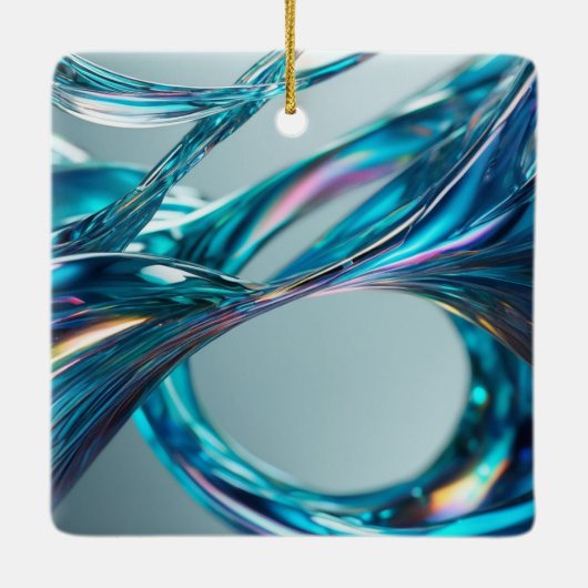 Floating Glass Water Keramikornament (Rückseite)