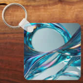 Floating Glass Water Schlüsselanhänger (Vorderseite)