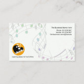 Floating Gold Musiknote Piano Keys Music Teacher Visitenkarte (Rückseite)