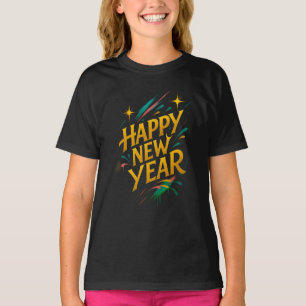 Floating Graffiti Elegance - New Year in Gold, Neo T-Shirt