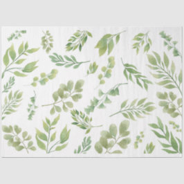 Floating Green Botanical Tissue Paper Seidenpapier