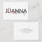 Floating Heart Makeup Salon Nails Eyelashes Visitenkarte (Vorne/Hinten)