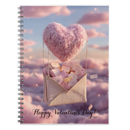 Floating Heart of Love Letters Design Postcard Notizblock