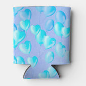 Floating Hearts & Dreams - Blau Dosenkühler (Vorderseite)