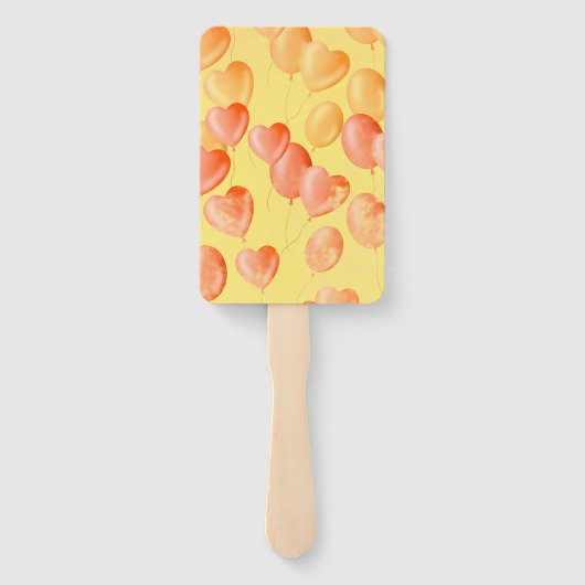 Floating Hearts & Dreams - Gelb & orange Fächer (Rückseite)