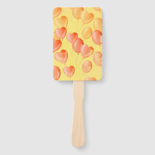 Floating Hearts & Dreams - Gelb & orange Fächer