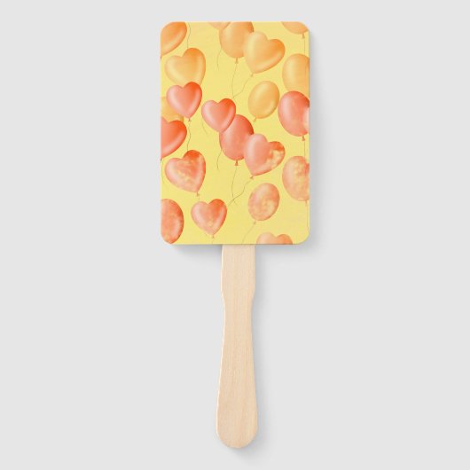 Floating Hearts & Dreams - Gelb & orange Fächer (Vorderseite)