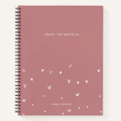 Floating Hearts Grateful Quote Notebook Notizblock (Vorderseite)