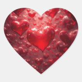 FLOATING HEARTS Herz-Aufkleber (Vorderseite)