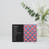 Floating Hearts on Blue Visitenkarte (Stehend Vorderseite)