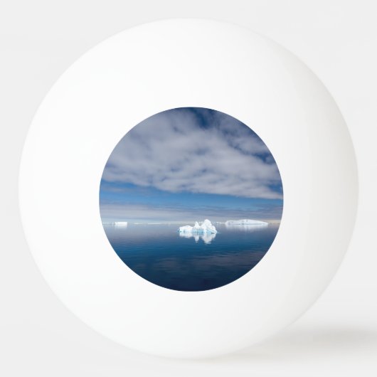 Floating ice in Antarctica Tischtennisball (Rückseite)