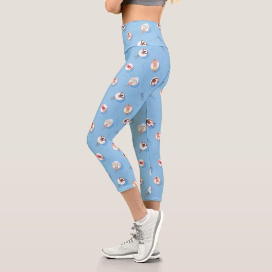 Floating in der Lazy River Pattern Capri Leggings (Links)