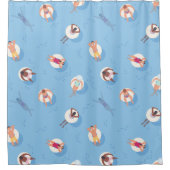 Floating in der Lazy River Pattern Duschvorhang (Vorderseite)