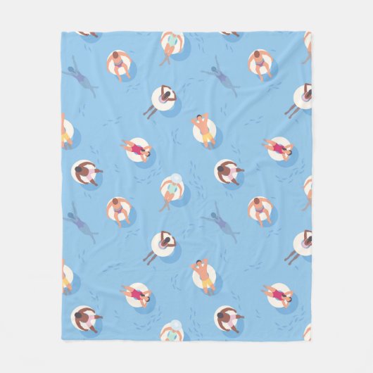 Floating in der Lazy River Pattern Fleecedecke (Vorderseite)