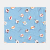 Floating in der Lazy River Pattern Fleecedecke (Vorderseite (Horizontal))