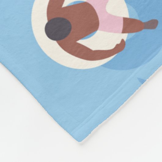 Floating in der Lazy River Pattern Fleecedecke (Ecke)