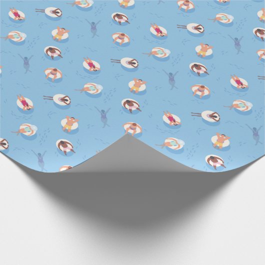 Floating in der Lazy River Pattern Geschenkpapier (Ecke)