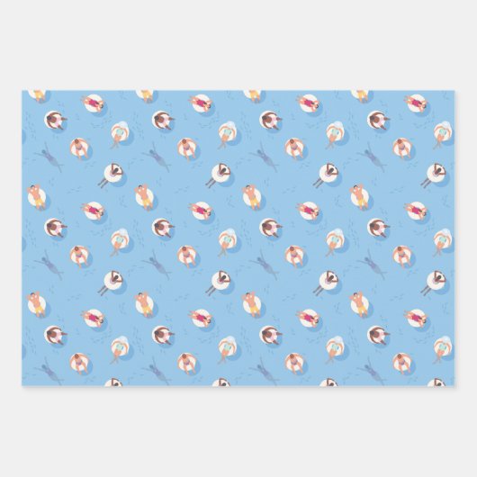 Floating in der Lazy River Pattern Geschenkpapier Set (Vorderseite 2)