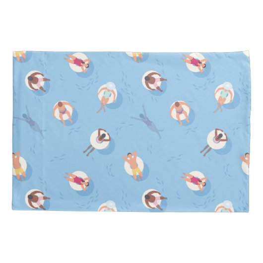 Floating in der Lazy River Pattern Kissenbezug (Rückseite-Links)