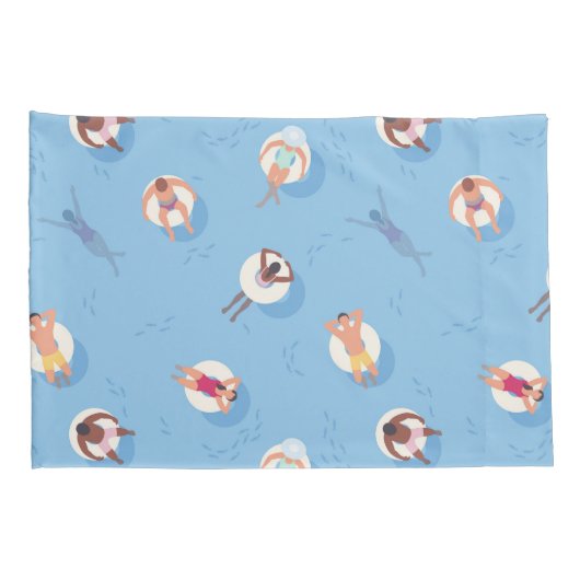 Floating in der Lazy River Pattern Kissenbezug (Rückseite-Rechts)